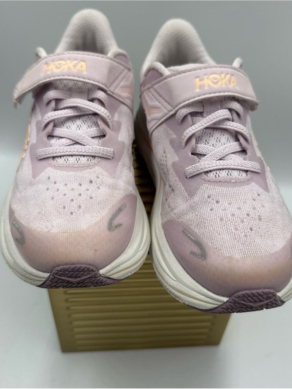 Hoka Kids' Pale Lavender and Peach Accent Sneakers - Picture 5 of 8